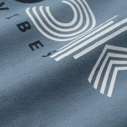 Taeko Looper Knit Lounge Pant with Rock Print - Light Blue image 3