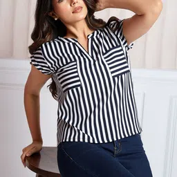 TATER GARMENTS Women Striped T-shirts-picture-29