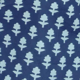 The Magic Wand Cotton Woven Full Sleeves Floral Printed Kurta Pyjama Set - Navy Blue image 5