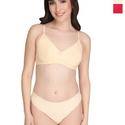 Liigne Women Pack of 2 Non Padded Bra Pure Cotton Lingerie Set-picture-33