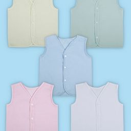 Baby Moo  Unisex Kids 5 Pcs Cotton Innerwear Vests KJD-51-picture-0