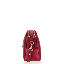 MAI SOLI Women Red Solid Leather Sling Bag image 2