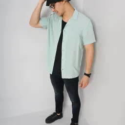 celio celio* Mint Green Regular Fit Shirt image 5