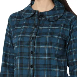 Smarty Pants Navy Cotton Checks Shirt With Pyjamas image 5