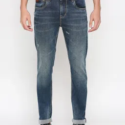 Being Human Dark Blue Slim Fit Distressed Jeans image 1
