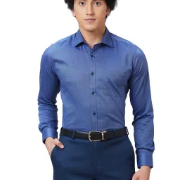 Park Avenue Blue Slim Fit Shirt image 1