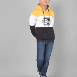 Crimsoune Club Kids Multicolor Color Block Full Sleeves Sweatshirt image 1