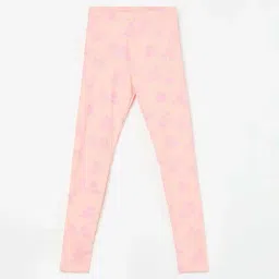 Fame Forever by Lifestyle Kids Peach Printed Leggings-picture-32