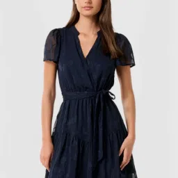 Forever New Blue Self Dress image 1