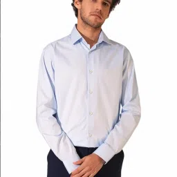 Selected Homme Light Blue Cotton Slim Fit Shirt image 1