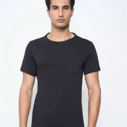 7 Alt By Pantaloons Black Slim Fit Printed T-Shirt-picture-21