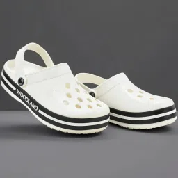 Woodland Men's Off White Back Strap Clogs image 1