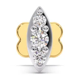 Candere by Kalyan Jewellers 18k Yellow Gold & Diamond Nosepin for Women image 1