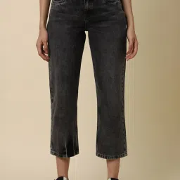 Allen Solly Black Cotton Regular Fit Mid Rise Jeans image 1