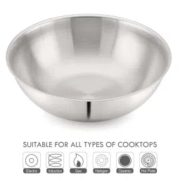 Magnus Silver Stainless Steel 24.3 cm Non-Stick Tasla (2.2 L) image 5