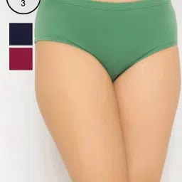 Clovia Multi Pack Of 3 100% Cotton Low Waist Inner Elastic Hipster Panty image 1