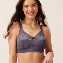 Clovia Purple Polyamide Solid Non-Padded Full Cup Wire Free T-Shirt Bra image 1