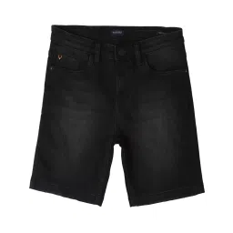 Allen Solly Junior Black Solid Shorts image 1