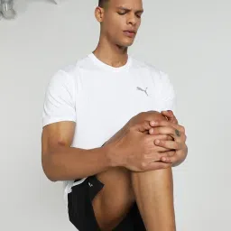 Puma White Regular Fit Sports T-Shirt image 1