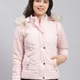 Monte Carlo Kids Pink Printed Full Sleeves Jacket image 1