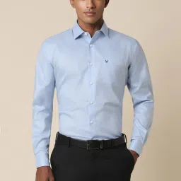 Allen Solly Blue Cotton Slim Fit Shirt image 1