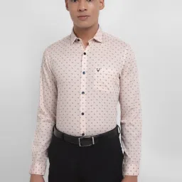 Allen Solly Pink Cotton Slim Fit Printed Shirt image 1