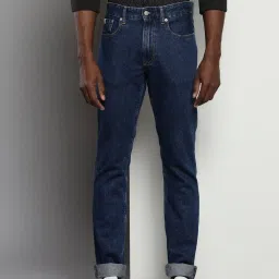 Calvin Klein Blue Cotton Straight Fit Jeans image 1