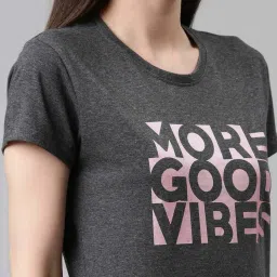 TWIN BIRDS Grey Printed Sleep Tee image 5