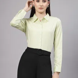 Style Quotient Light Green Regular Fit Shirt image 1