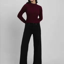 Forever 21 Maroon Striped Sweater image 5