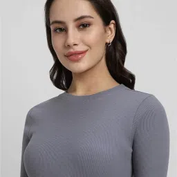 Forever 21 Grey Cotton T-Shirt image 5