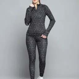 Rock.it Black Regular Fit Printed Tracksuits image 1