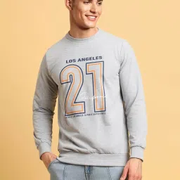 Forever 21 Grey Regular Fit Printed Sweatshirt image 1