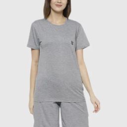 Vimal Jonney Grey Regular Fit Pajama Set-picture-3