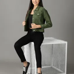 showoffff SHOWOFF Olive Denim Jacket image 4