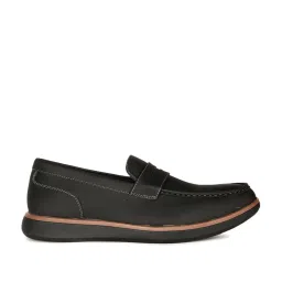 Bata Men's CALVIN MOC Black Loafers image 1
