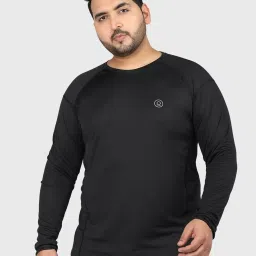 Chkokko Black Relaxed Fit Solid T-Shirts image 1