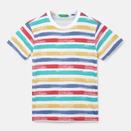 United Colors of Benetton Kids Multicolor Striped T-Shirt-picture-31