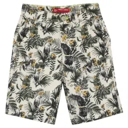 Monte Carlo Kids Off White & Green Printed Shorts-picture-25