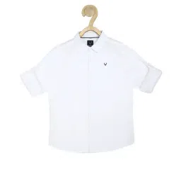 Allen Solly Junior White Solid Shirt-picture-26