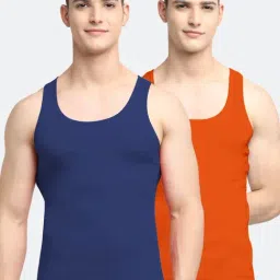 Friskers Multi Cotton Slim Fit Vest - Pack of 2-picture-18