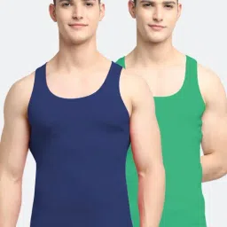Friskers Multi Cotton Slim Fit Vest - Pack of 2-picture-15