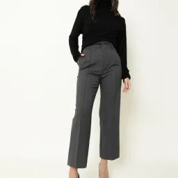 RAREISM Grey Regular Fit Solid Trousers image 3