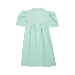 Elle Kids Green Embroidered Dress image 2