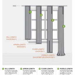 DDECOR Live Beautiful Brown Polyester 9 ft Long Door Curtain image 5