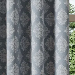 Ddecor Live Beautiful Blue Polyester 7 ft Door Curtain image 5