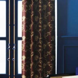 Bianca ANTELLIA GLITTER Brown Polyester 5 Ft. Window Curtain-picture-10