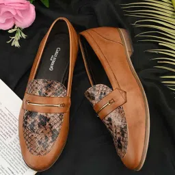 Carlo Romano Women's Brown Casual Loafers image 1