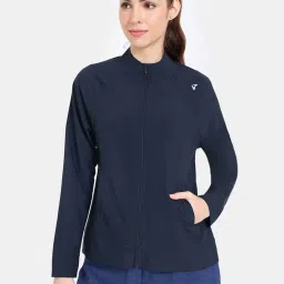 Zelocity by Zivame Blue Regular Fit Sports Jacket image 1