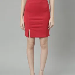 showoffff SHOWOFF Red Above Knee Skirt image 1